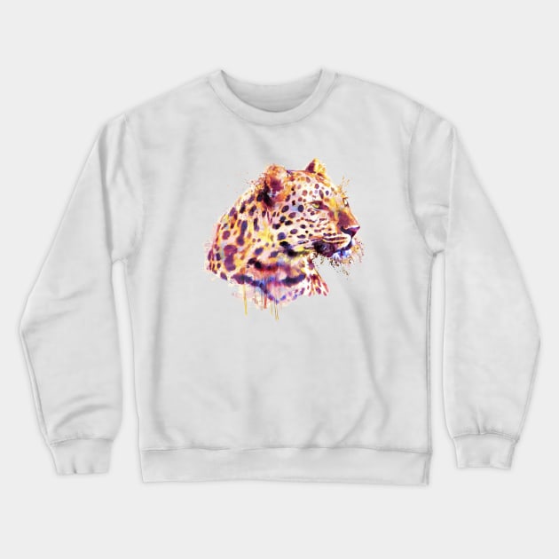 Leopard Head Crewneck Sweatshirt by Marian Voicu